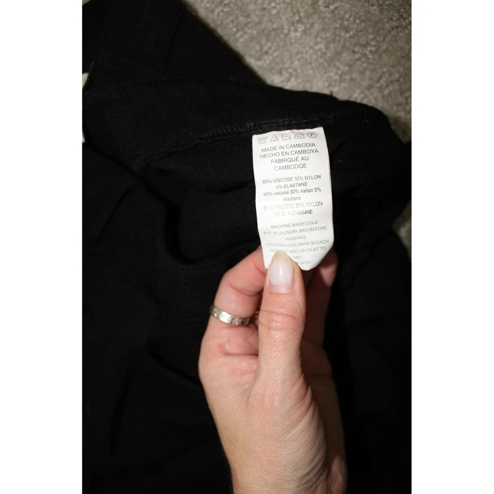 Michael Kors Women's Black Skinny Stretch Ponte Pants High Rise Size M‎